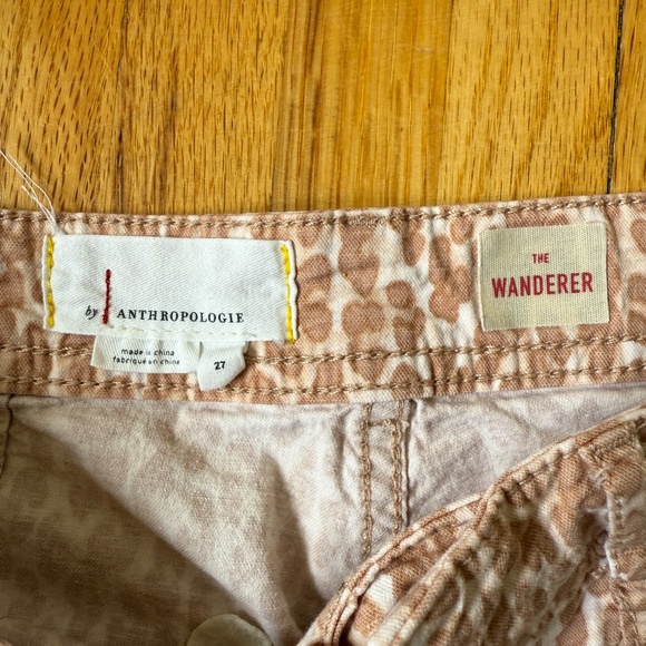 Anthropologie Tan Leopard Print Straight Leg Pants - Picture 8 of 8